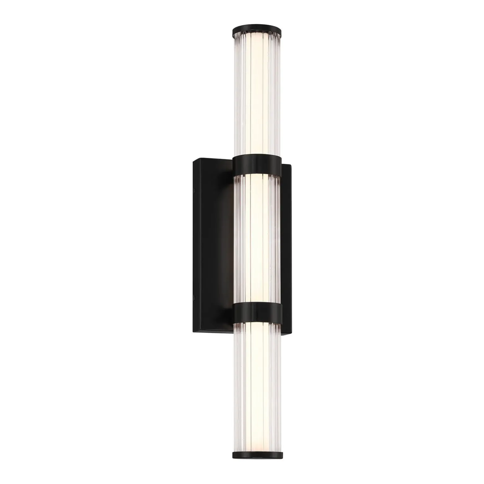 LED-Außenwandleuchte FAYTON, schwarz, Höhe 54 cm Metall IP44