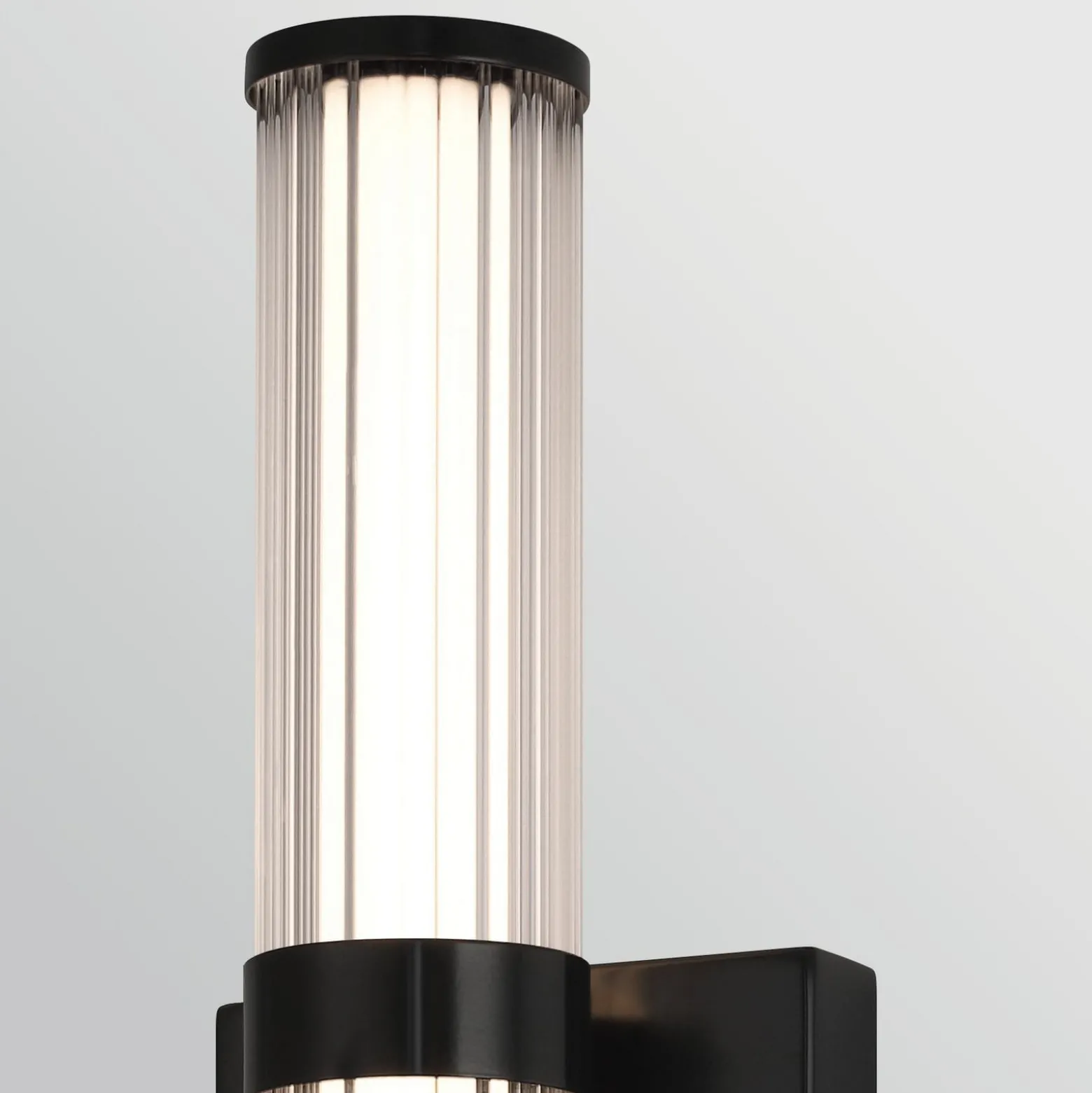 LED-Außenwandleuchte FAYTON, schwarz, Höhe 54 cm Metall IP44