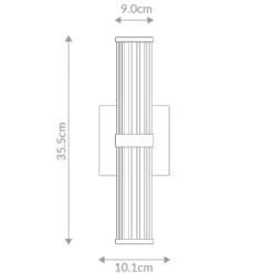 LED-Außenwandleuchte FAYTON, schwarz, Höhe 36 cm Metall IP44