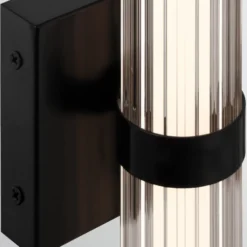 LED-Außenwandleuchte FAYTON, schwarz, Höhe 36 cm Metall IP44
