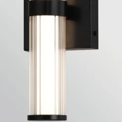 LED-Außenwandleuchte FAYTON, schwarz, Höhe 36 cm Metall IP44