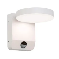 LED-Außenwandleuchte Hendryk mit Sensor, weiß