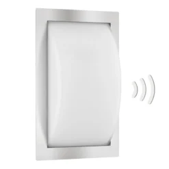 LED-Außenwandleuchte Ivett, Edelstahl, Sensor