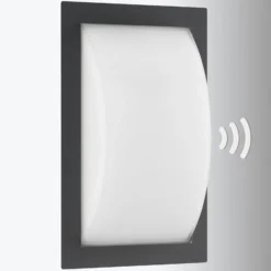 LED-Außenwandleuchte Ivett, graphit, Bewegungsmelder