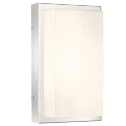 LED-Außenwandleuchte Julea, Edelstahl, Glas, Bewegungsmelder