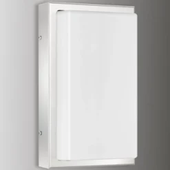 LED-Außenwandleuchte Julea, Edelstahl, Glas, Bewegungsmelder