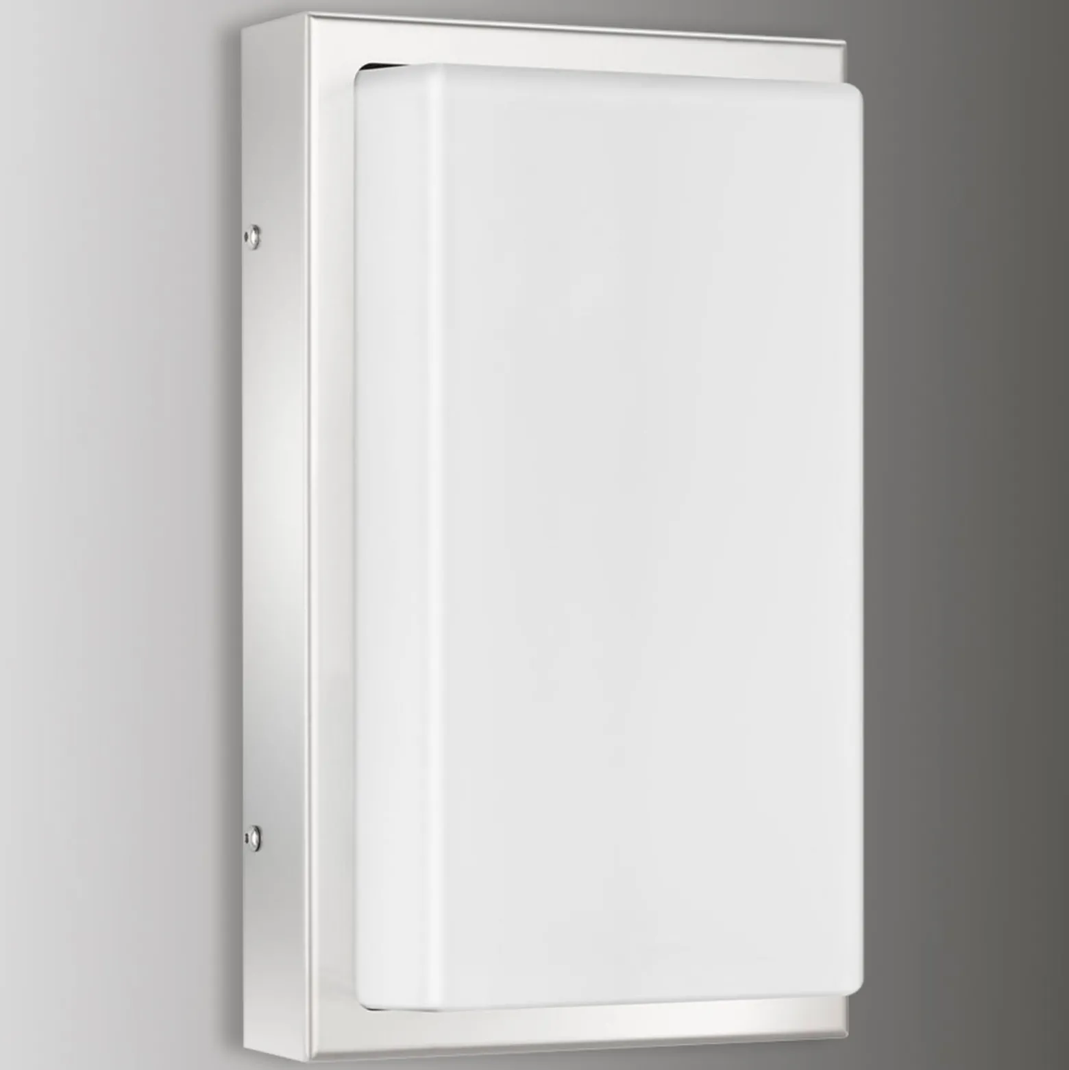 LED-Außenwandleuchte Julea, Edelstahl, Glas, Bewegungsmelder