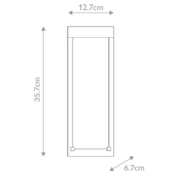 LED-Außenwandleuchte KABO, schwarz, Höhe 36 cm, Metall, IP44