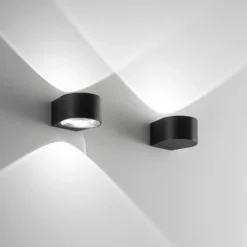 LED-Außenwandleuchte Lao, schwarz