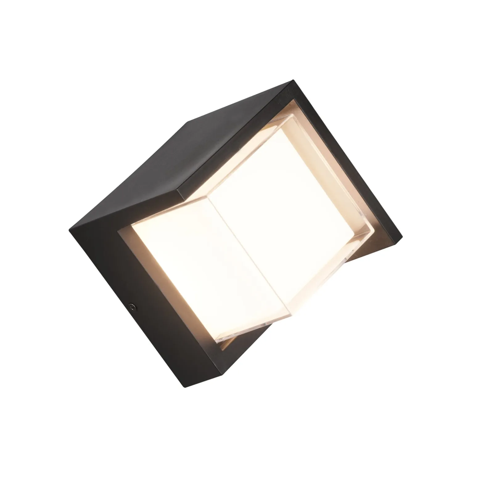 LED-Außenwandleuchte Puno, IP54, eckig