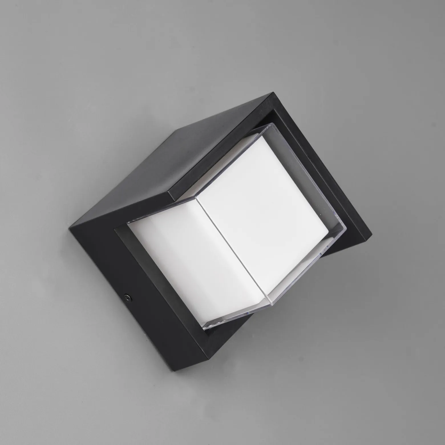 LED-Außenwandleuchte Puno, IP54, eckig