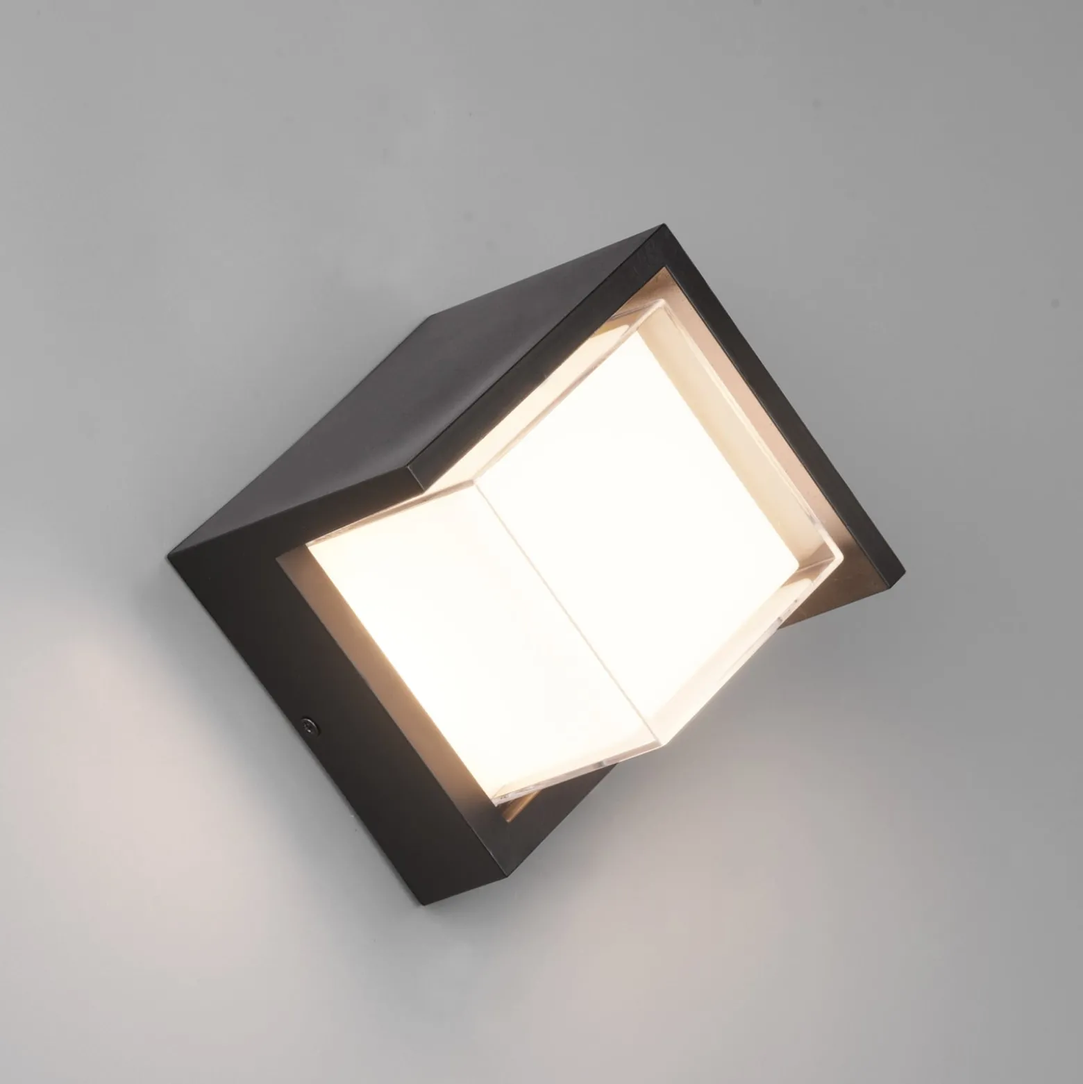 LED-Außenwandleuchte Puno, IP54, eckig