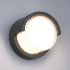 LED-Außenwandleuchte Puno, IP54, rund