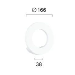 LED-Außenwandleuchte Santorini, weiß, rund