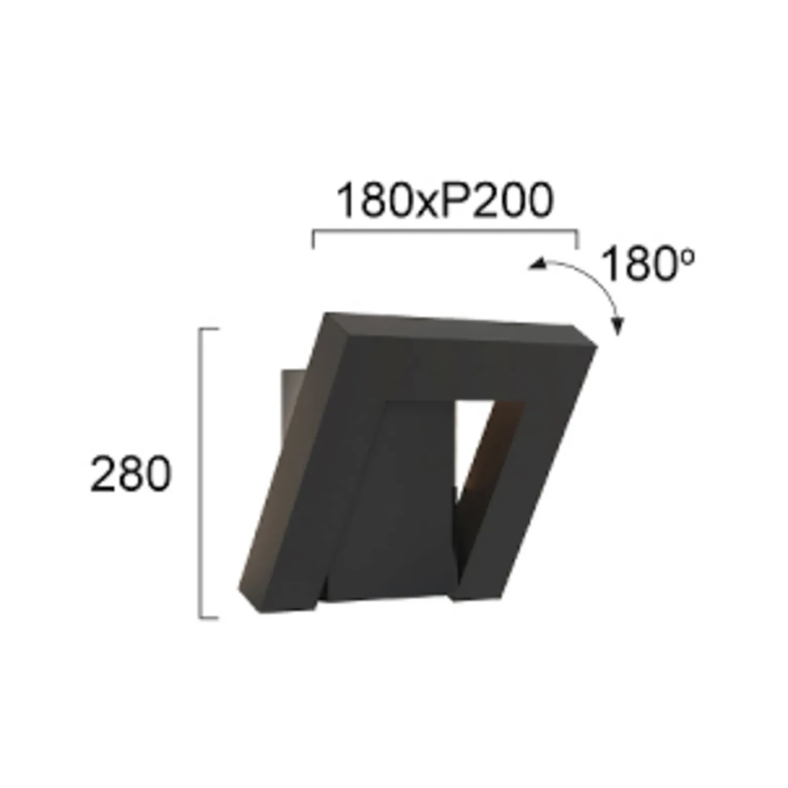 LED-Außenwandleuchte Siena, dunkelgrau, Höhe 28 cm, Metall