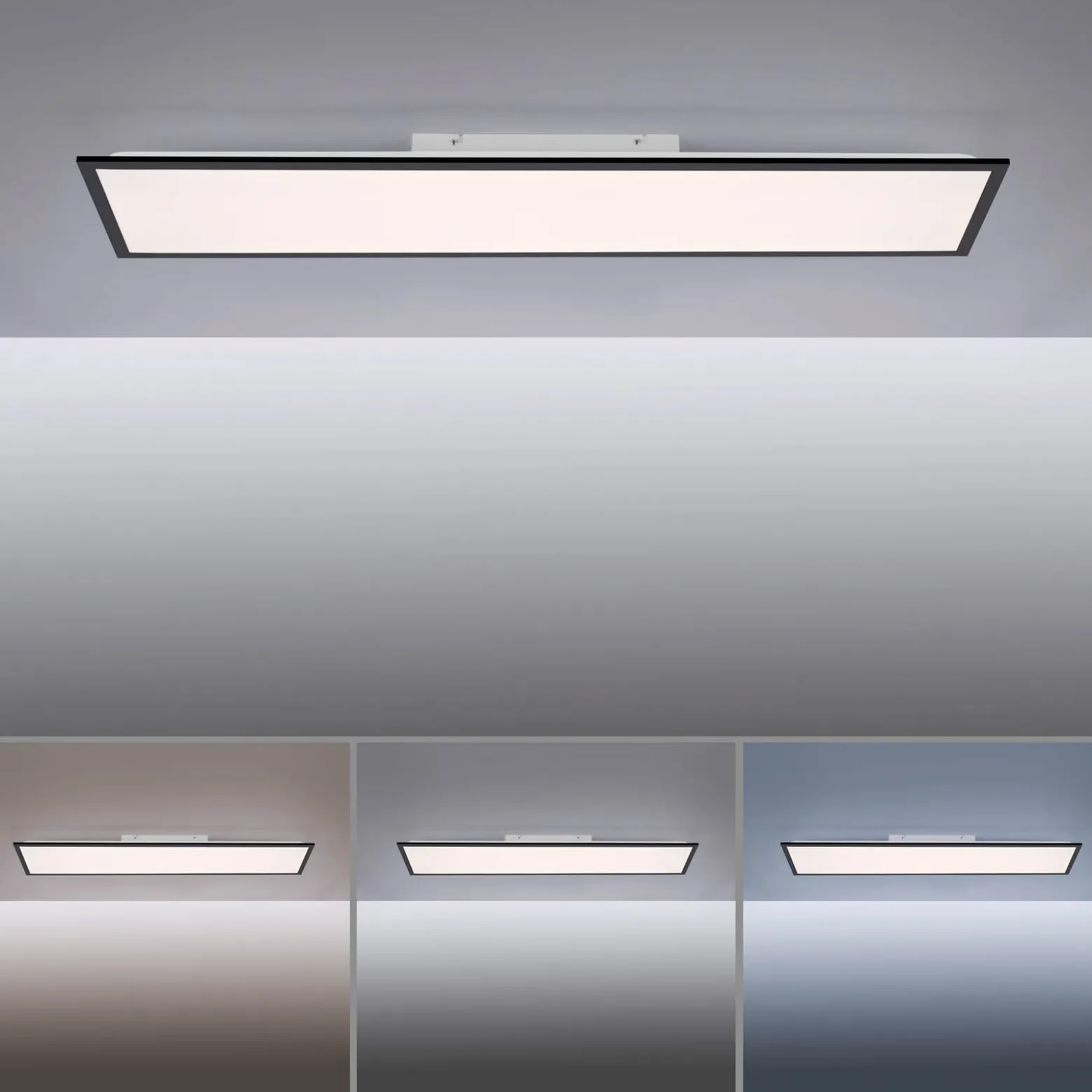 LED-Aufbaupanel Flat CCT, schwarz, 119 x 29 cm