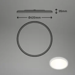 LED-Bad-Deckenleuchte Slim Drip, weiß, Ø 42 cm, IP44