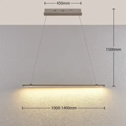 LED-Balkenpendelleuchte Tymon, schmal, ausziehbar