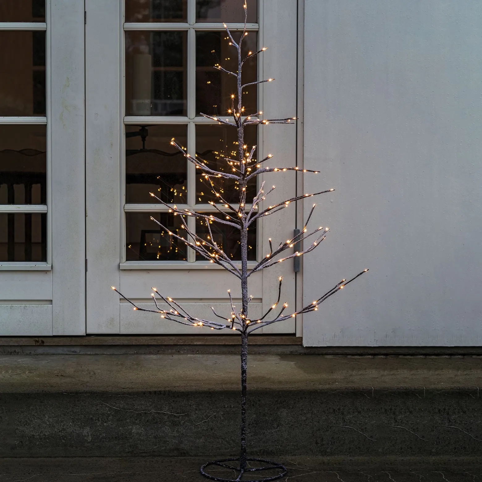 LED-Baum Alex im verschneiten Look, Höhe 90 cm