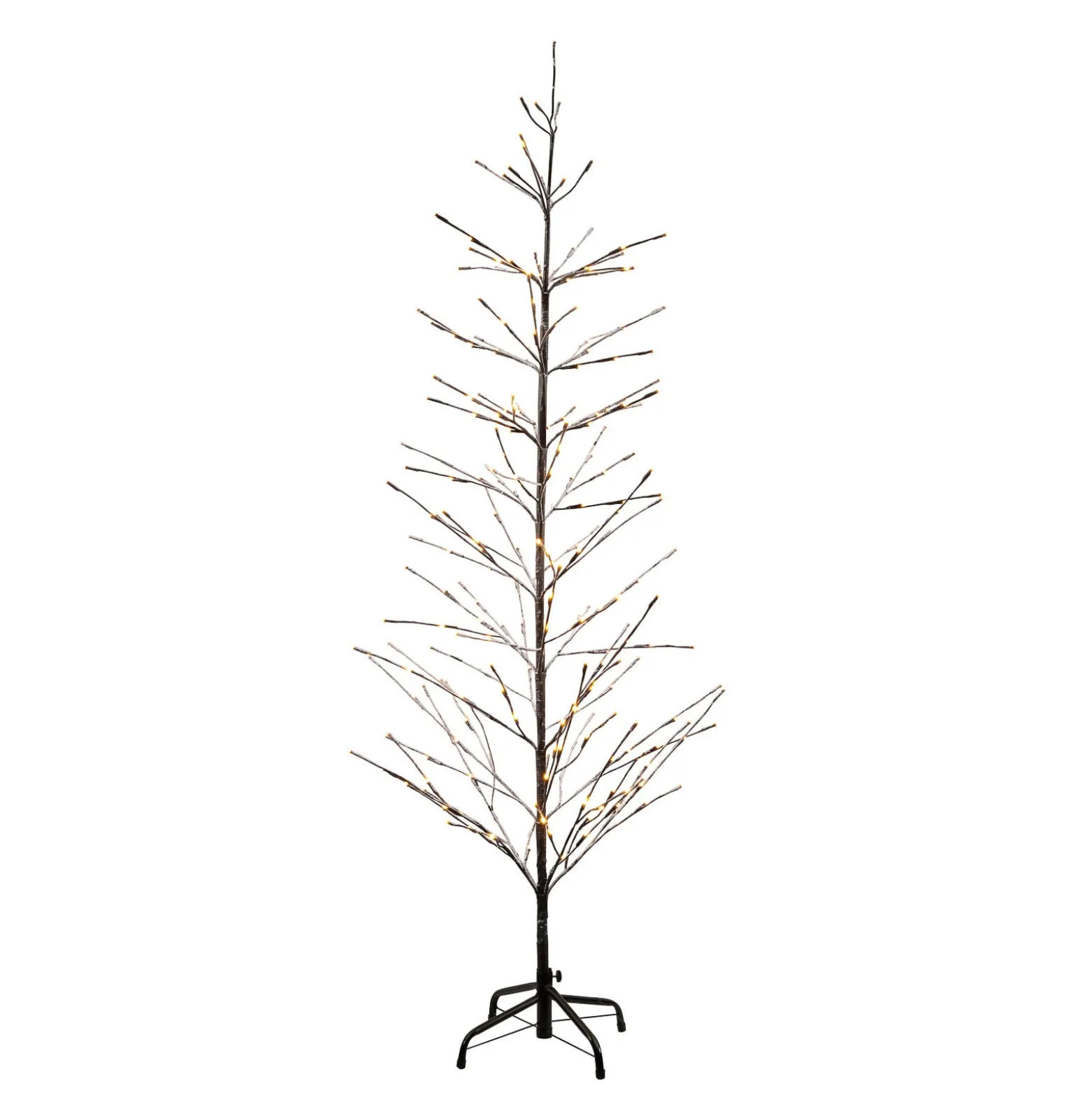 LED-Baum Isaac Höhe 210cm braun, weiß verschneit