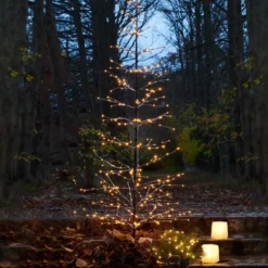 LED-Baum Isaac Höhe 210cm braun, weiß verschneit