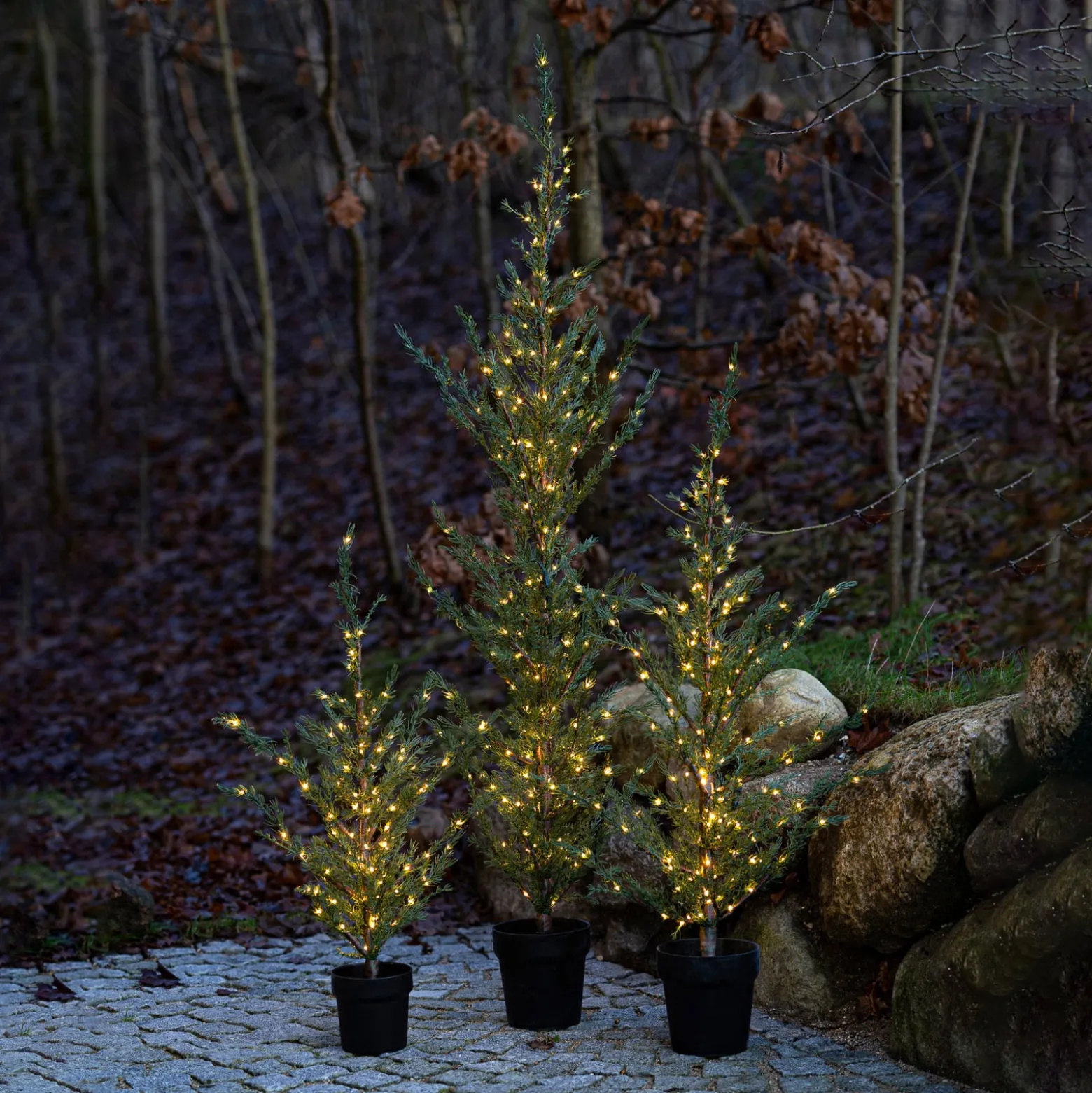 LED-Baum Milas Cedar Tree im Topf, für außen