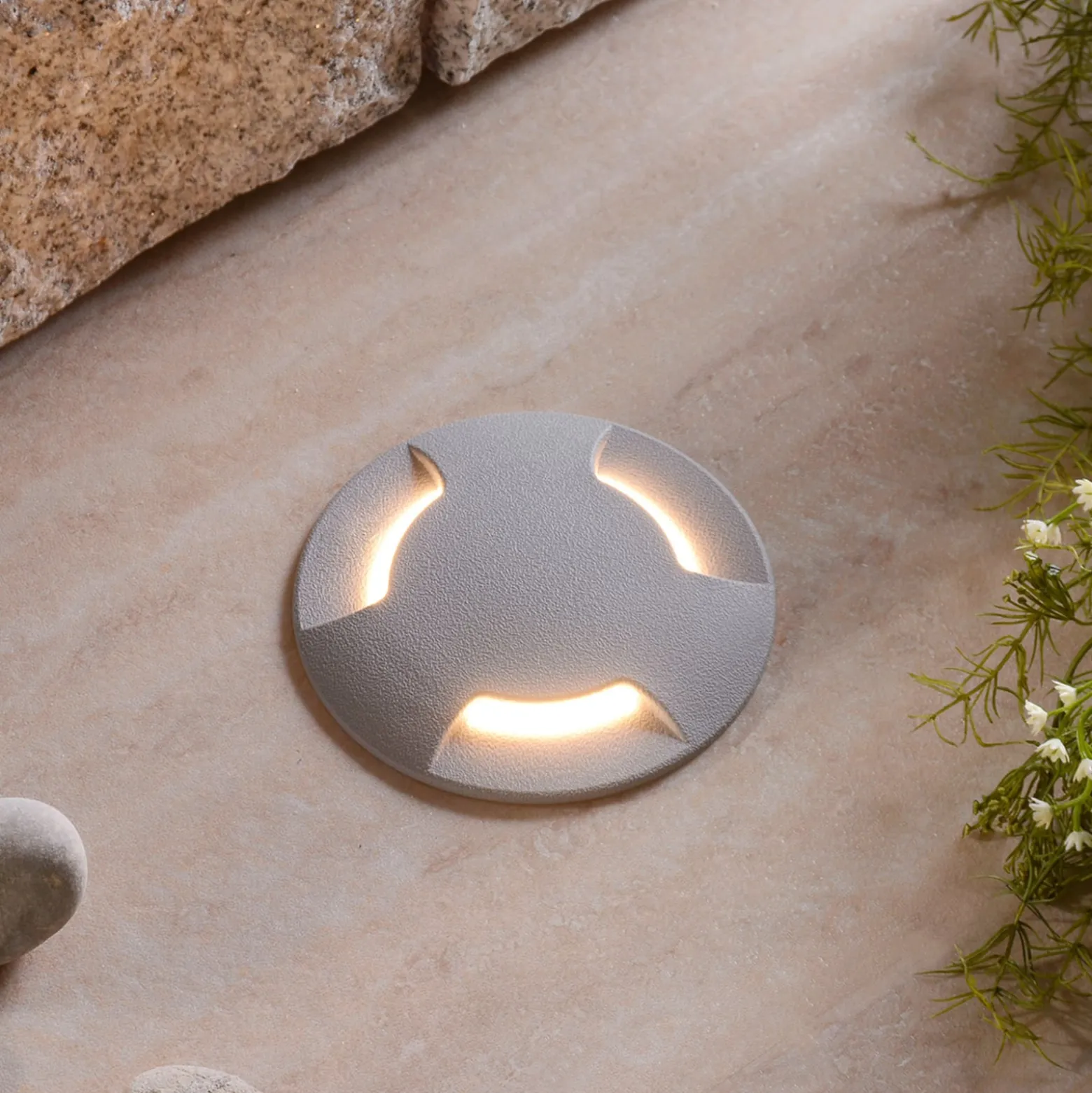 LED-Boden-Einbauleuchte Ceci 120-3L grau CCT