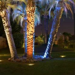 LED-Bodeneinbauleuchte Gea, Ø 18 cm, 3000K, Edelstahl