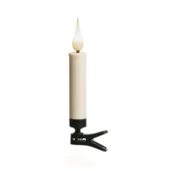 LED-Christbaumkerzen kabellos weiß, 3D, 12-teilig