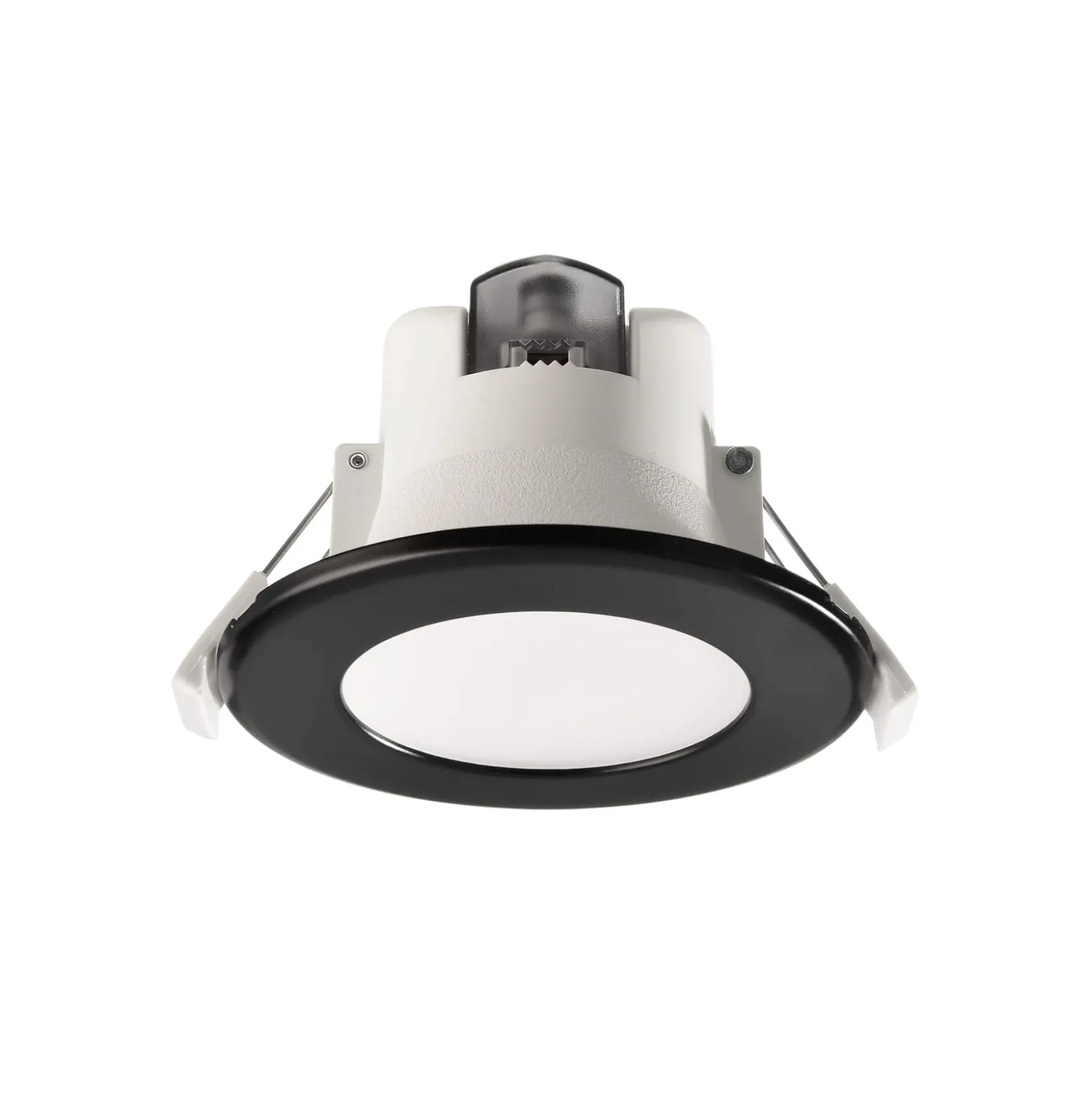 LED-Deckeneinbauleuchte Acrux, Ø 9 cm, schwarz, CCT
