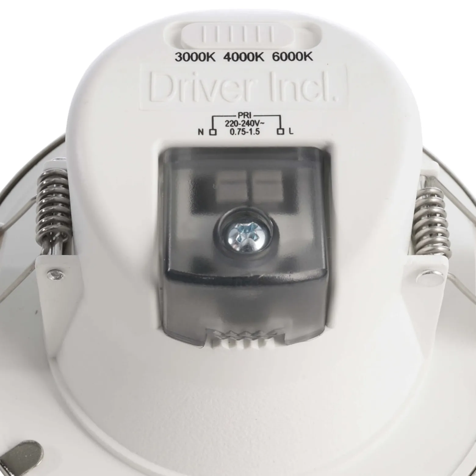 LED-Deckeneinbauleuchte Acrux, Ø 9 cm, schwarz, CCT