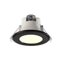 LED-Deckeneinbauleuchte Acrux, Ø 9 cm, schwarz, CCT