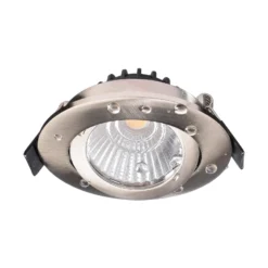 LED-Deckeneinbauleuchte Dione, IP44, 4.000 K, nickel, dim
