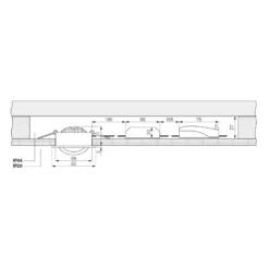 LED-Deckeneinbauleuchte Dione, IP44, 3.000 K, nickel, dim