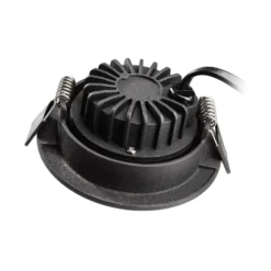 LED-Deckeneinbauleuchte Dione, IP44, 2.700 K, schwarz, dim