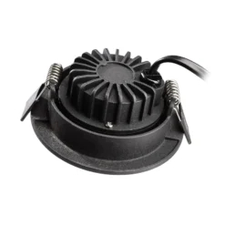 LED-Deckeneinbauleuchte Dione, IP44, 3.000 K, schwarz, dim