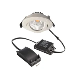 LED-Deckeneinbauleuchte Dione, IP44, 3.000 K, weiß, dimmbar