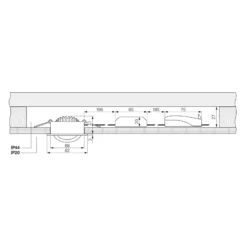 LED-Deckeneinbauleuchte Dione, IP44, 4.000 K, weiß, dimmbar