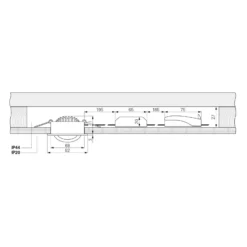 LED-Deckeneinbauleuchte Dione, IP44, nickel, dim to warm