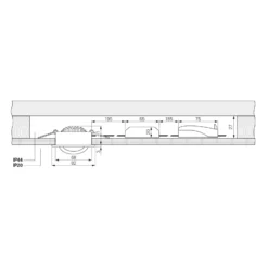 LED-Deckeneinbauleuchte Dione, IP44, weiß, dim to warm