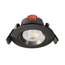 LED-Deckeneinbauleuchte SMD-68-230V, 4.000K, Ø8,5cm, schwarz