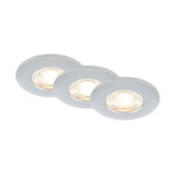 LED-Deckeneinbauspot Kulana Mini IP44 3er chrom
