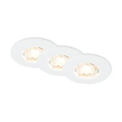 LED-Deckeneinbauspot Kulana Mini IP44 3er weiß