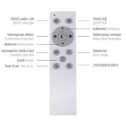 LED-Deckenlampe Acri CCT RGB Fernbedienung 44x44cm