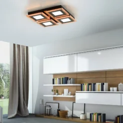 LED-Deckenlampe Acri CCT RGB Fernbedienung 44x44cm