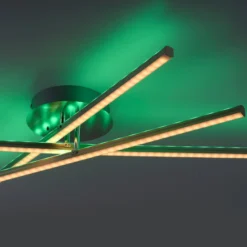 LED-Deckenlampe Alina mit RGB-Ambilight, dimmbar
