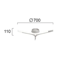 LED-Deckenlampe Alta, silberfarben, Ø 70 cm, Metall