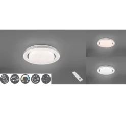LED-Deckenlampe Atria, Ø 27 cm, weiß, Kunststoff, CCT