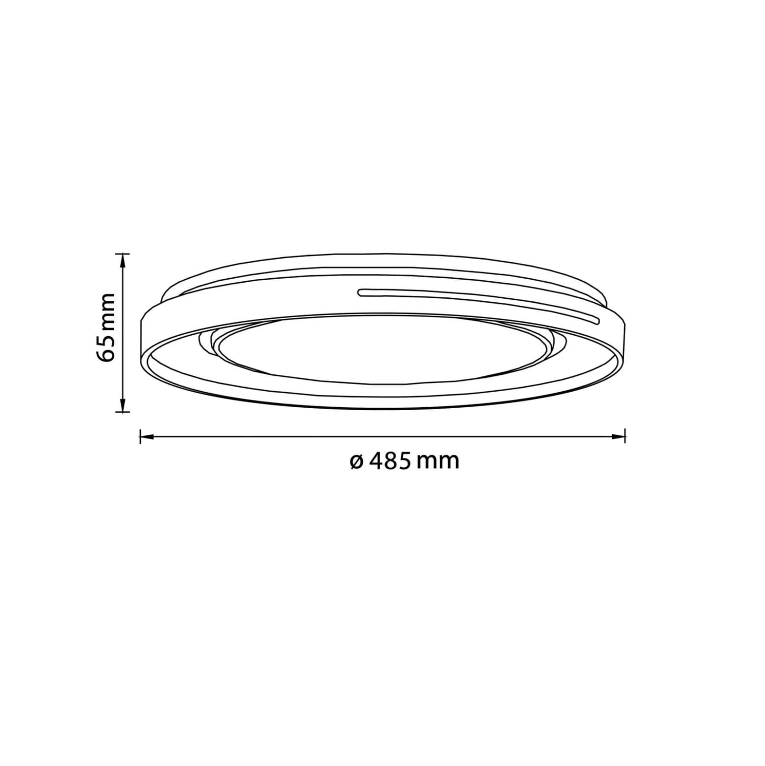LED-Deckenlampe Barty, weiß/chrom, Ø 48,5 cm, CCT, Metall