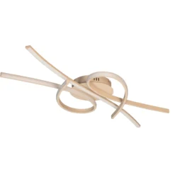 LED-Deckenlampe Biba, sandfarben, Länge 100 cm, Metall, CCT